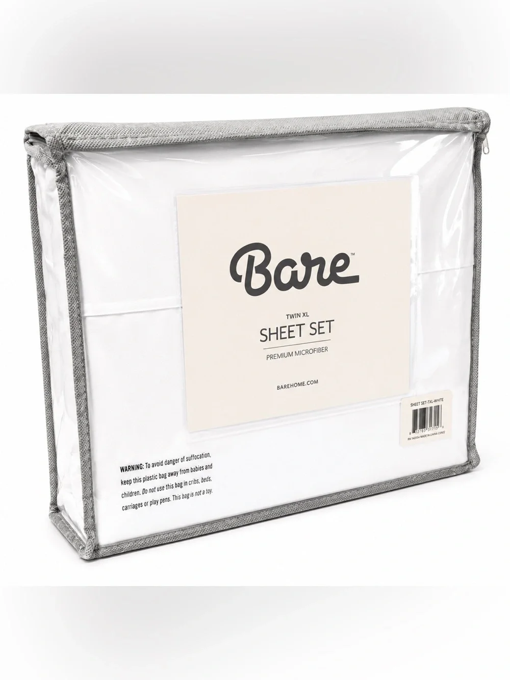 Bare Home Twin XL White Premium Microfiber Sheet Set